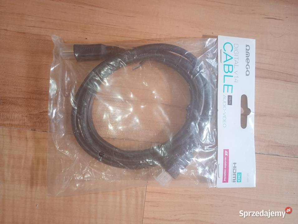 kabel przewód HDMI 15 m czarny OMEGA nowy Części i akcesoria