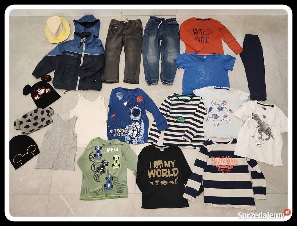 Zestaw ubrań chłopięcych około 110 i 116 Rozmiar 110 Płock