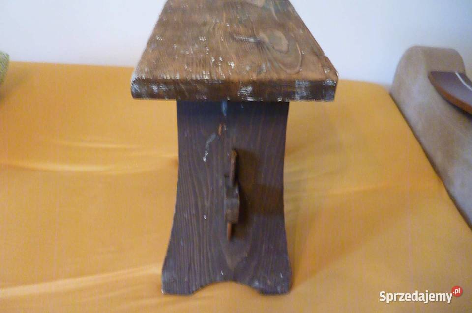 TABORET WIEJSKI DREWNIANY STARY małopolskie Kraków
