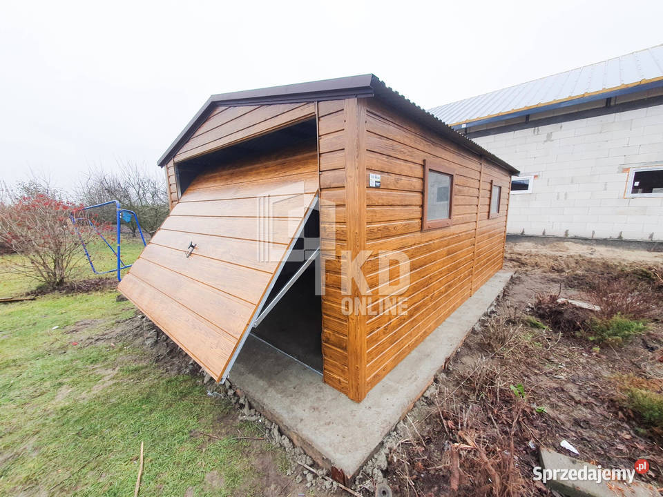 Garaż Blaszany 35x6 Brama Antracyt jasny orzech 400zł/m2 Sprzedaż Szczecinek sprzedam
