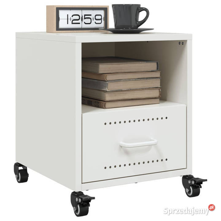 Szafki nocne 2 białe 36x39x435 stal WM846715 Warszawa