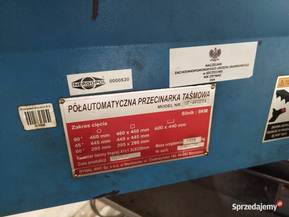 Syndyk sprzeda przecinarkę taśmową MOST UE4 Szczecin