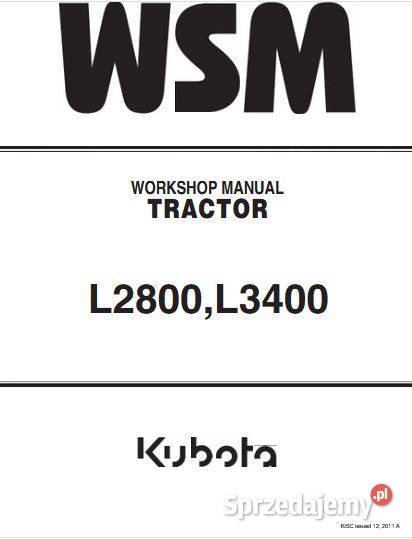 Kubota ME5700 L2800 L3400 instrukcja naprawy
