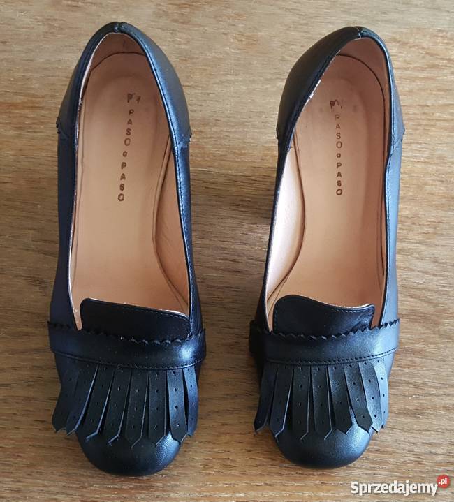 Czarne czółenka Paso a Paso Perla black rozmiar skóra śląskie Katowice