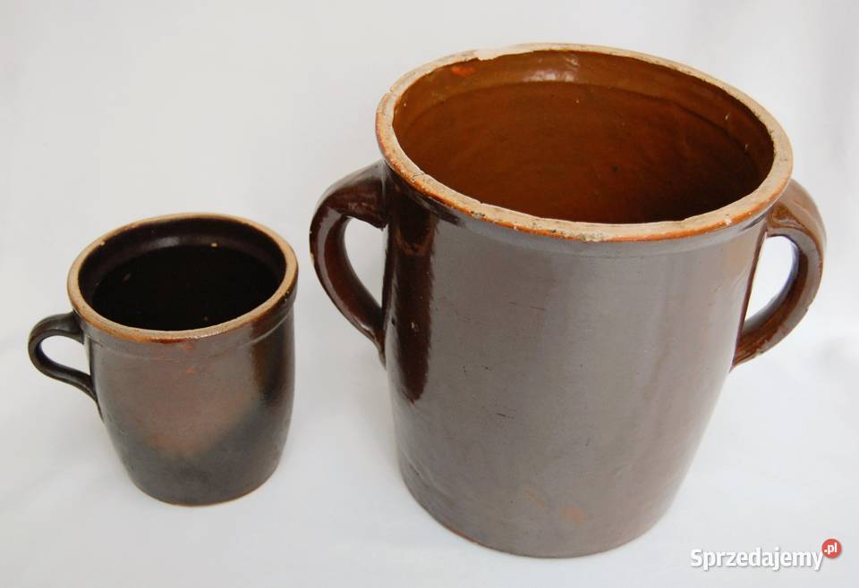 Duży kamionkowy garnek kamionka FNK Bochnia PRL Beczki i kamionki Lublin