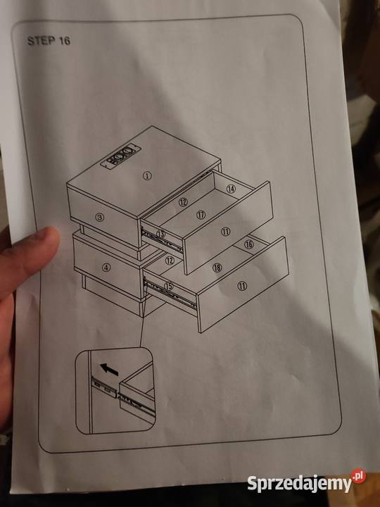 SZAFKI w ciemno w tym jedna nocna z ledami Września