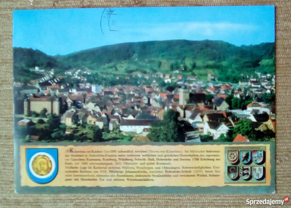 KUNZELSAU WIDOK NA MIASTO W BADENII WIRTEMBERGII Piszczac