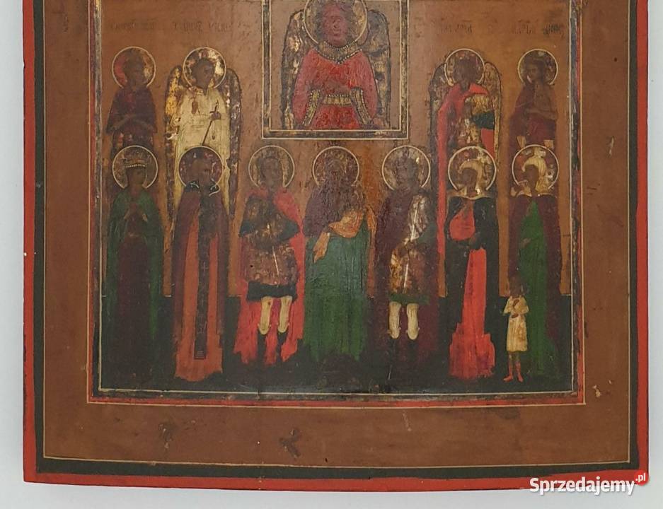 Ikona Anioł Wielkiej Rady Święci XIX wiek 0136