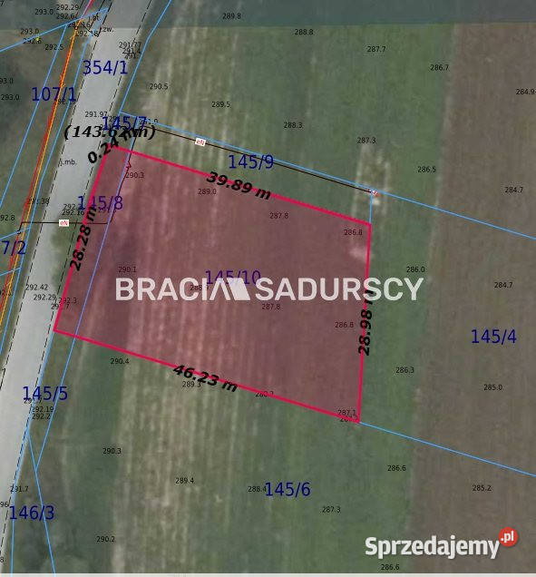 sprzedaży działki 1200m2 Kocmyrzów Maciejowice