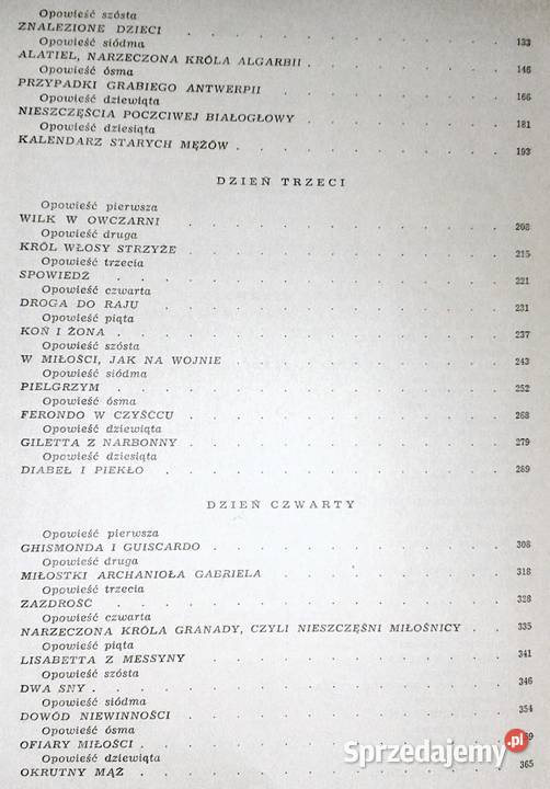 Dekameron Giovanni Boccaccio Chełm sprzedam