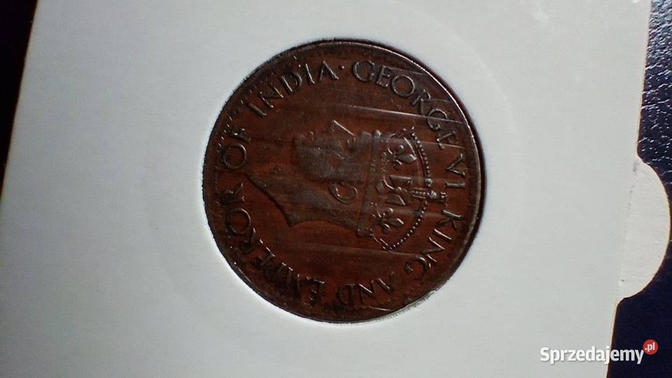 Stare monety 1 cent 1943 Cejlon Lesko