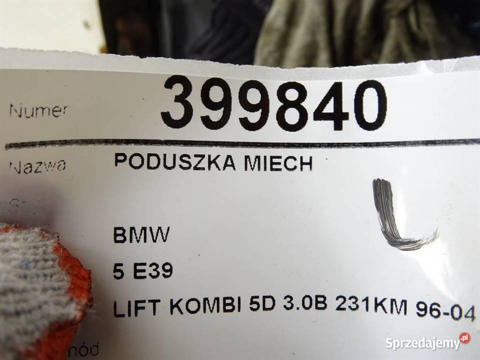 PODUSZKA MIECH BMW E39 30 231 SedanLimuzyna 9604 podkarpackie