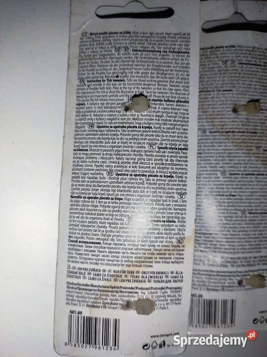 Pęsetki na kleszcze Tatrapet 4 sztuki Lublin