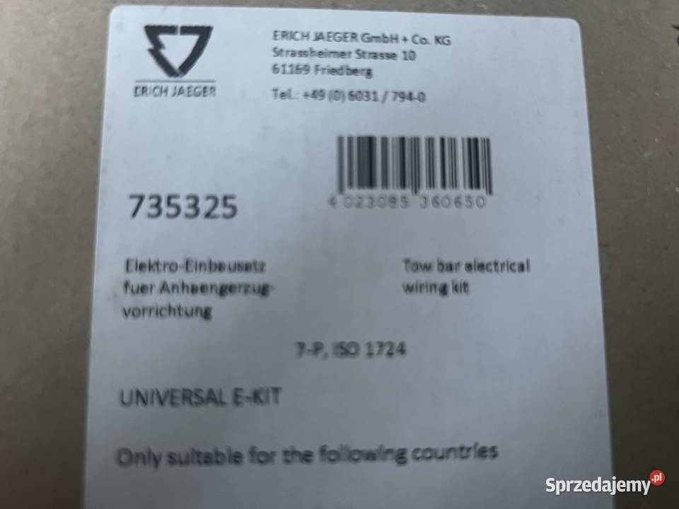 Wiązka elektryczna haka 7 pin gniazdo moduł podkarpackie Stalowa Wola