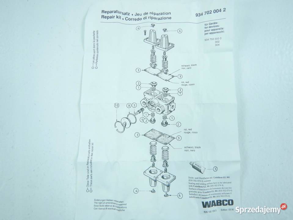 ZESTAW NAPRAWCZY HAMULEC PNEUMATYCZNY IVECO