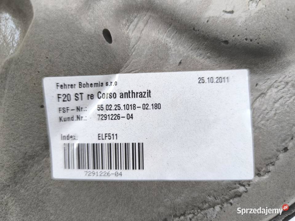 BOCZEK OSŁONA KANAPY TYŁ PRAWA BMW F20 7291226