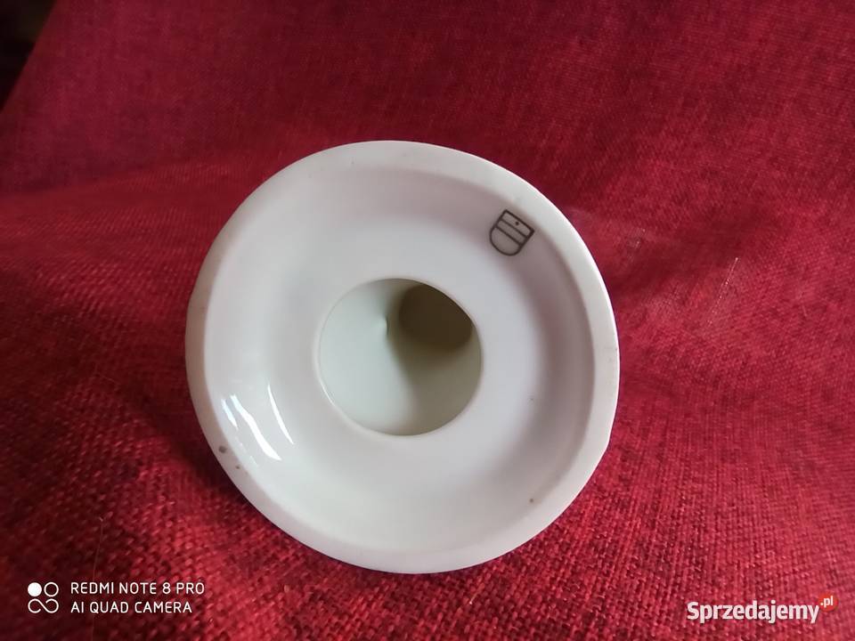 Świecznik Dresden Biała porcelana bukiecikami Gdańsk