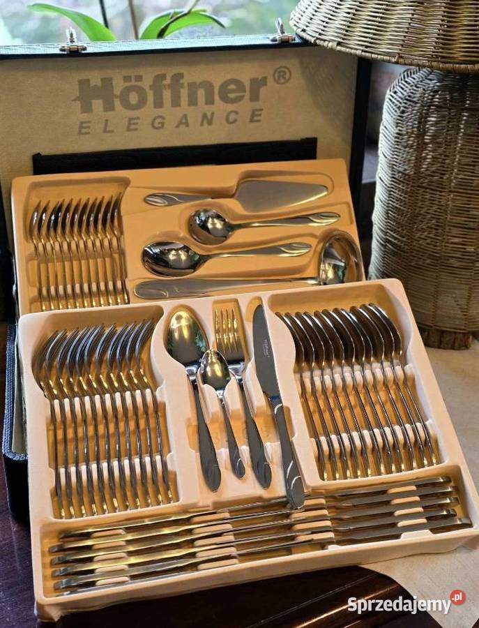 299 Walizka czarna sztućce Hoffner 72 elementy Zabrze