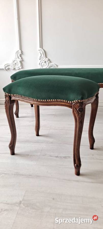 Stylowa pufa podnóżek stołek butelkowa zieleń Szczecin sprzedam