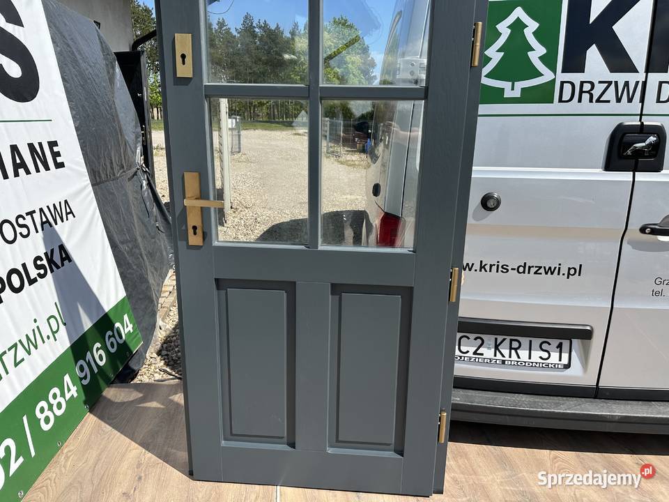 Drzwi zewnętrzne drewniane ANGIELSKIE NA KAŻDY Grzybno