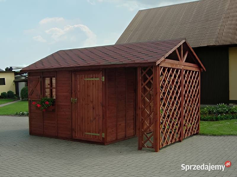 Drewutnia Mroczek 3x45m 2spadowy domek Architektura ogrodowa Parzymiechy