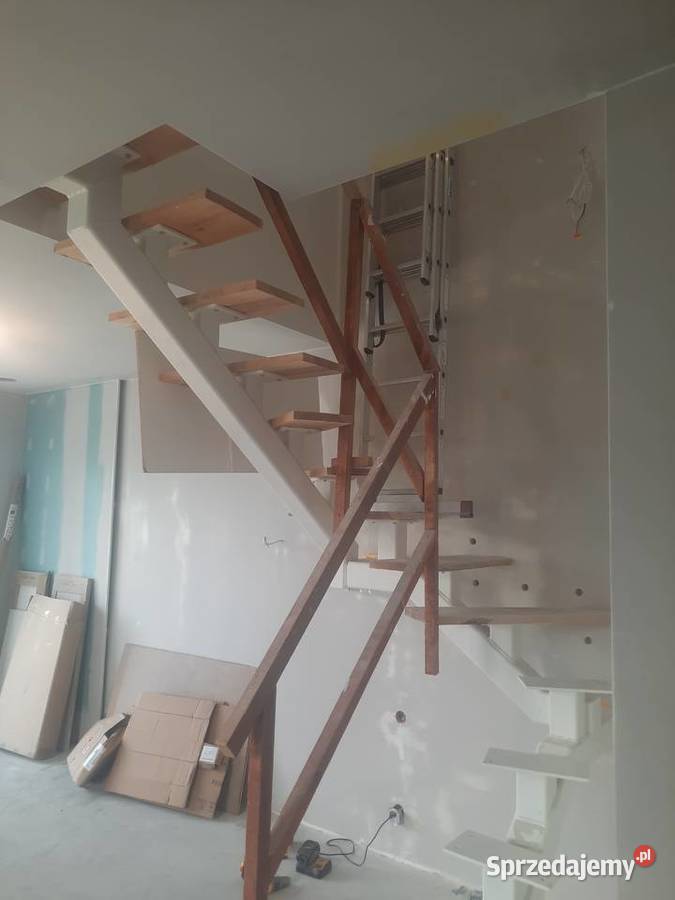 Nowoczesne Schody na belce centralnej sprzedam
