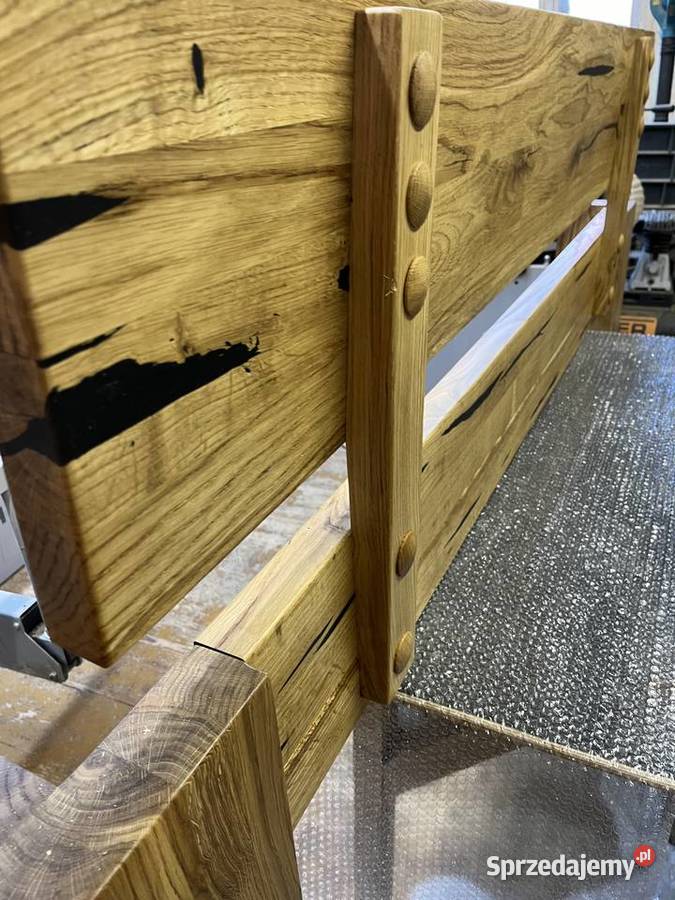 Łóżko dębowe lite solidne 180cm Ropczyce