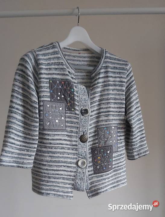 Żakiet dzianinowy damski rozmiar L XL rękaw Lublin sprzedam