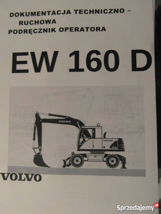 dtr instrukcja obsługi koparka volvo ew160d i inne