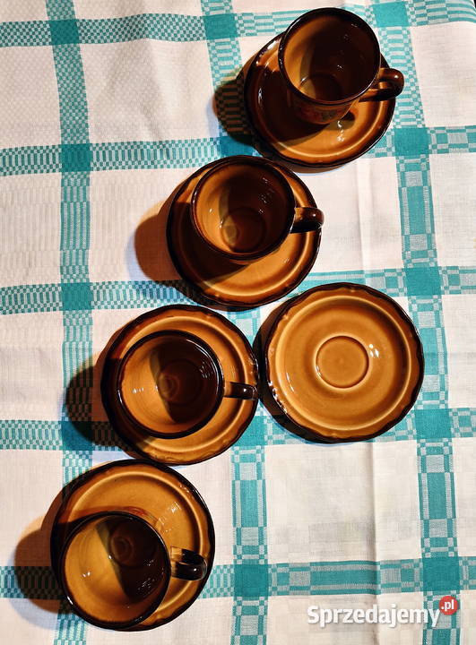 Porcelit Pruszków 4 filiżanki PRL Lublin