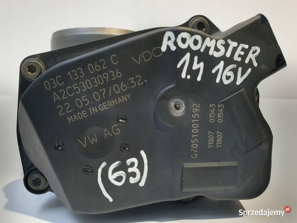 PRZEPUSTNICA Skoda Roomster 14 16V 03C133062C Chełm