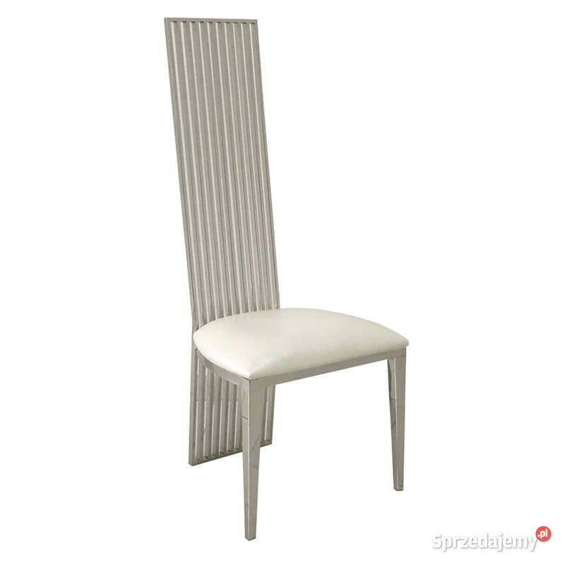 Krzesło glamour Parker nowoczesne białe czarne