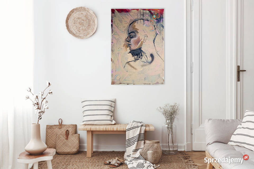 Siła obraz akrylowy na płótnie 100x70 portret Katowice