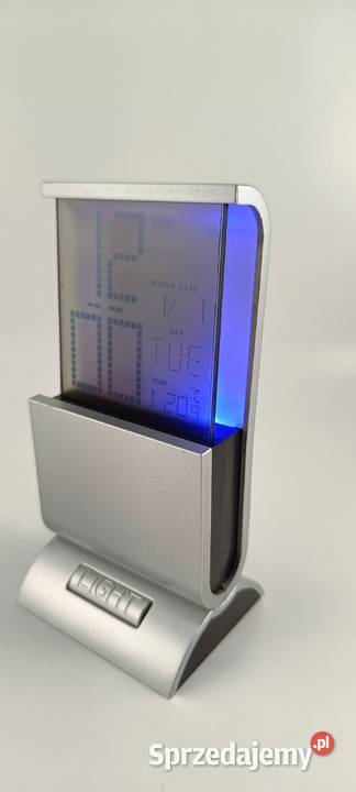 Stołowy zegar budzik termometr Zmienia kolory mazowieckie Brwinów