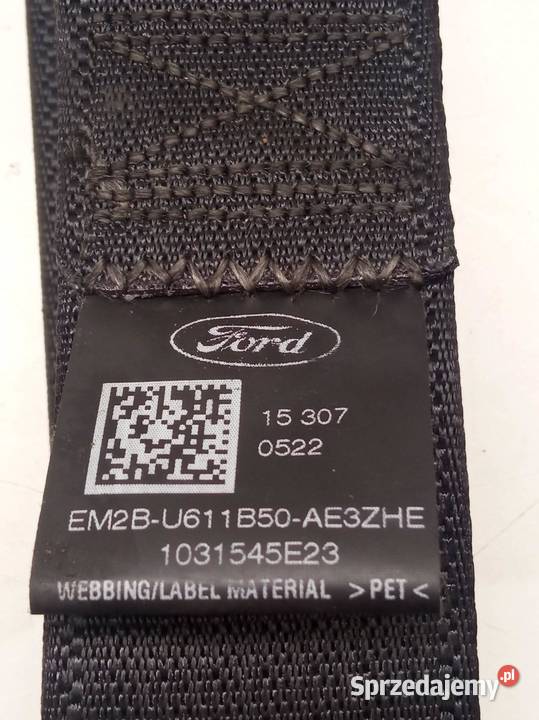 PAS BEZPIECZEŃSTWA PRAWY TYŁ III RZĄD Rok produkcji 2015