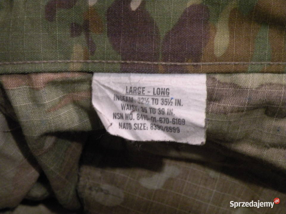 Spodnie IHWCU multicam ocp large long Wrocław