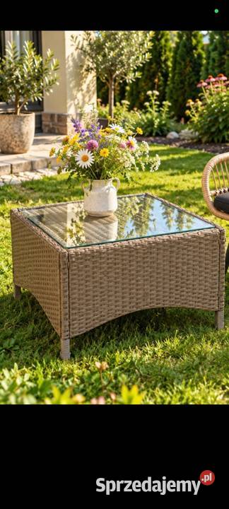 Stolik kawowy techno rattan 58cm