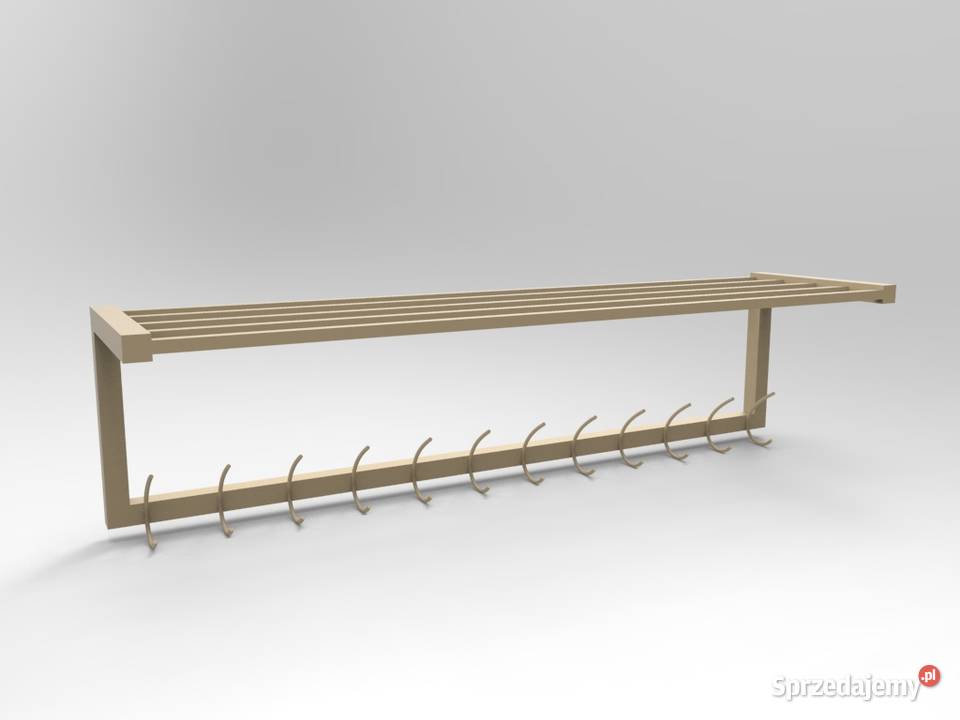 Wieszak ścienny stały z półka na czapki 60 sprzedam