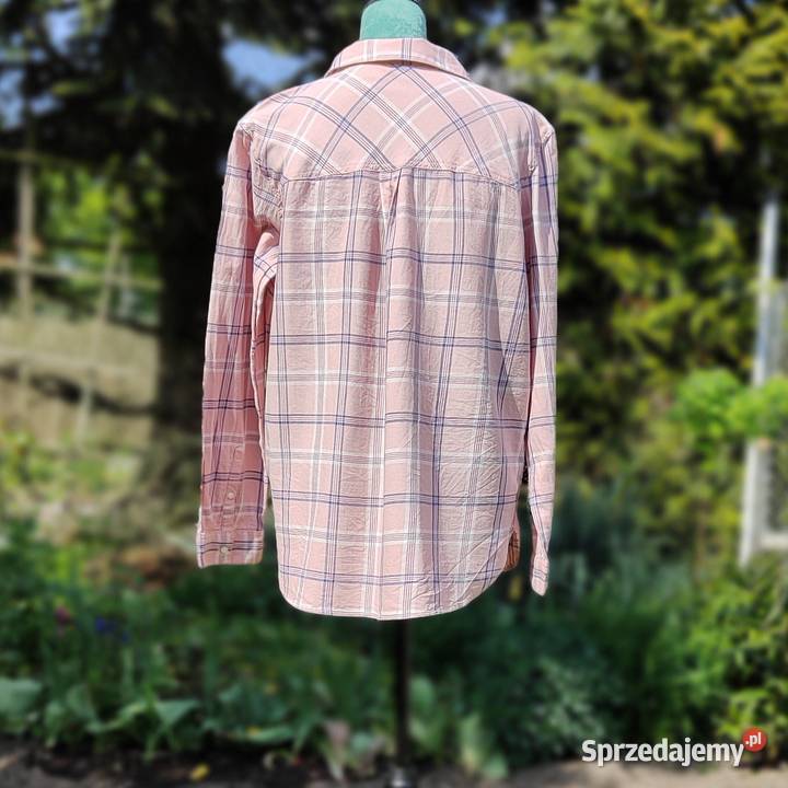 Koszula w kratę HM różowa niebieska krata 46 3XL Szczecin