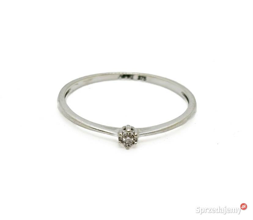 Złoty Pierścionek Próby 375 070g Diament Elbląg