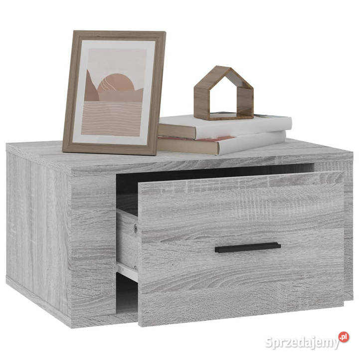 Wisząca szafka nocna szary dąb sonoma 50x36x25 Warszawa