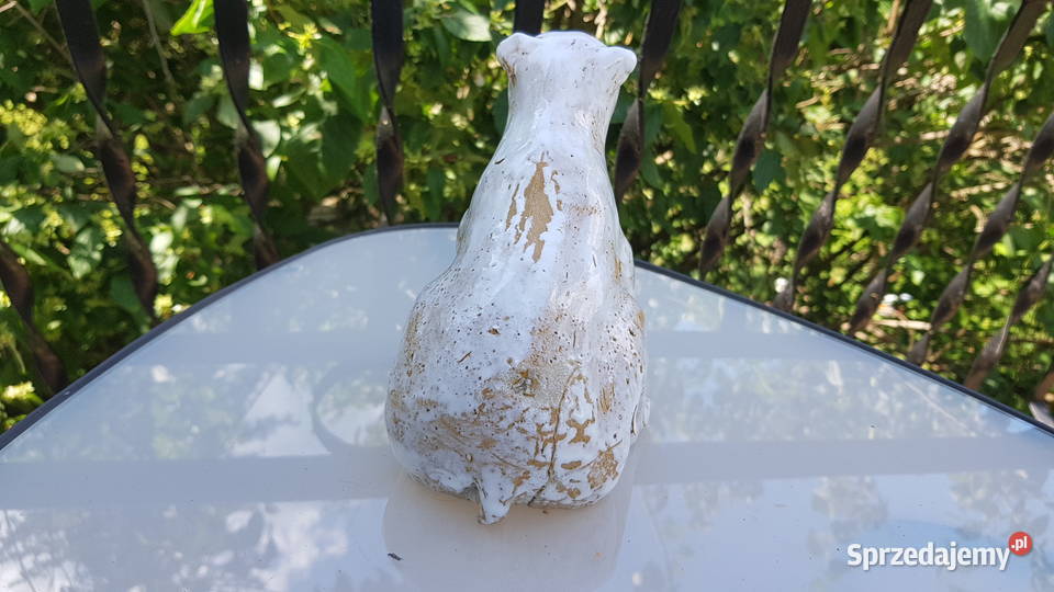 Gliniana rzeźba figurka sygnowana niedźwiedź Myszków sprzedam