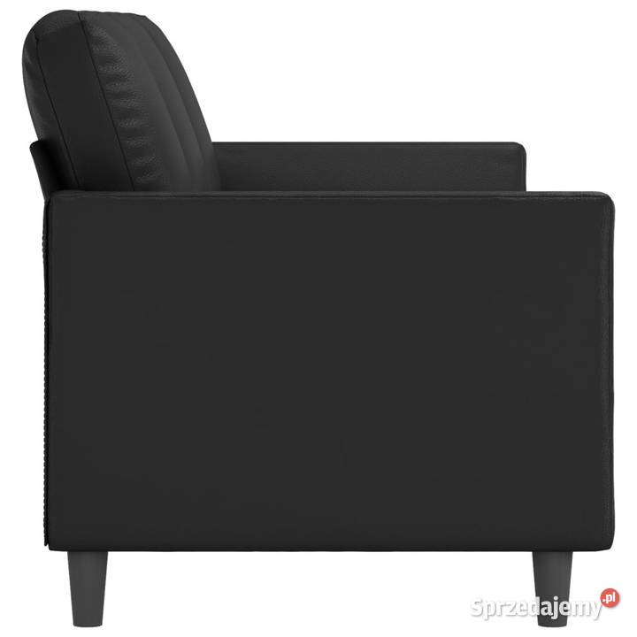 3osobowa sofa czarna 180 obita sztuczną skórą Warszawa