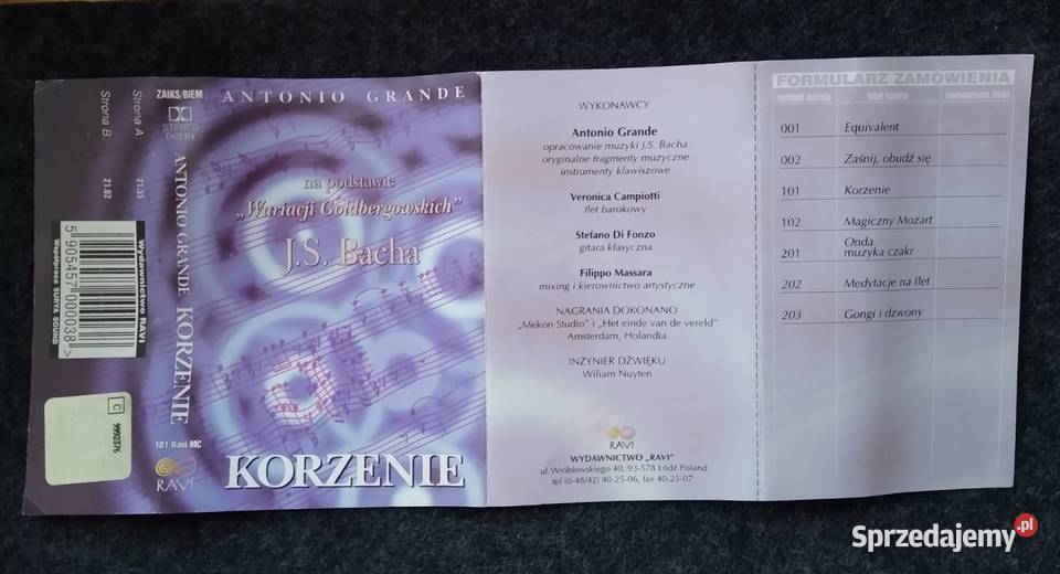 MC cassette cover ANTONIO GRANDE KORZENIE Gdańsk