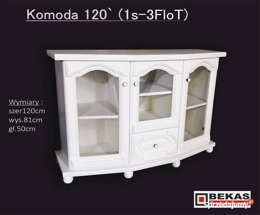 Komoda 120 1S3FloT Śliczna Prowansalska Biały Toruń sprzedam