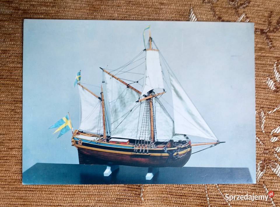MINIATURA SZWEDZKIEGO STATKU POCZTOWEGO Piszczac sprzedam