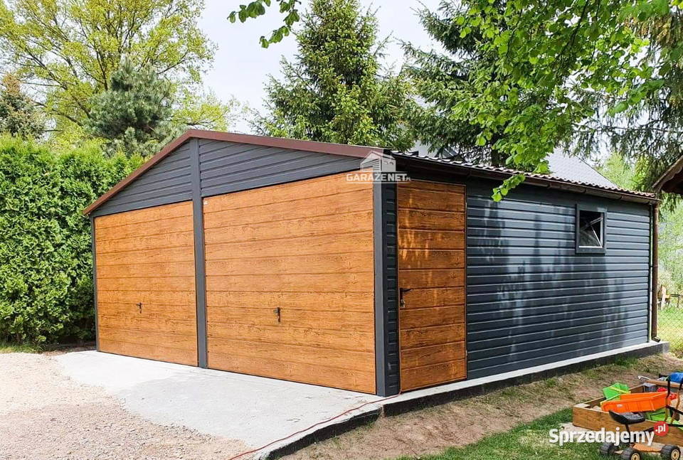 GARAŻ BLASZANY 6m x 55m DWUSPAD 2X BRAMA UCHYLNA podkarpackie Rzeszów sprzedam