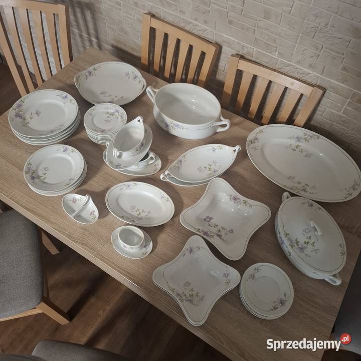 Porcelanowa zastawa obiadowa Prl Lubin sprzedam