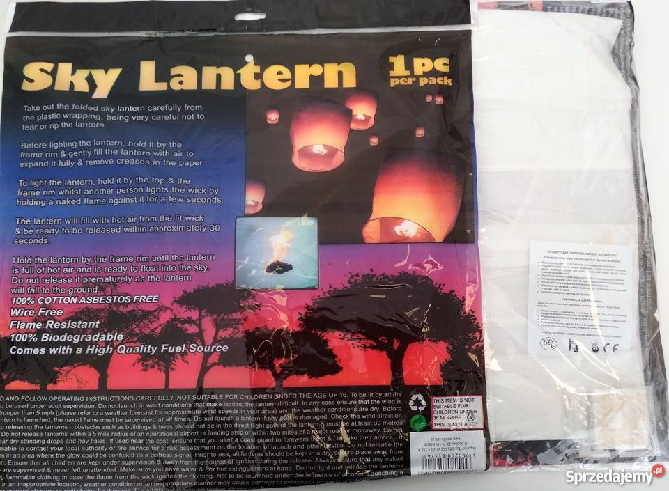 Lampion szczęścia biały papierowy Radom