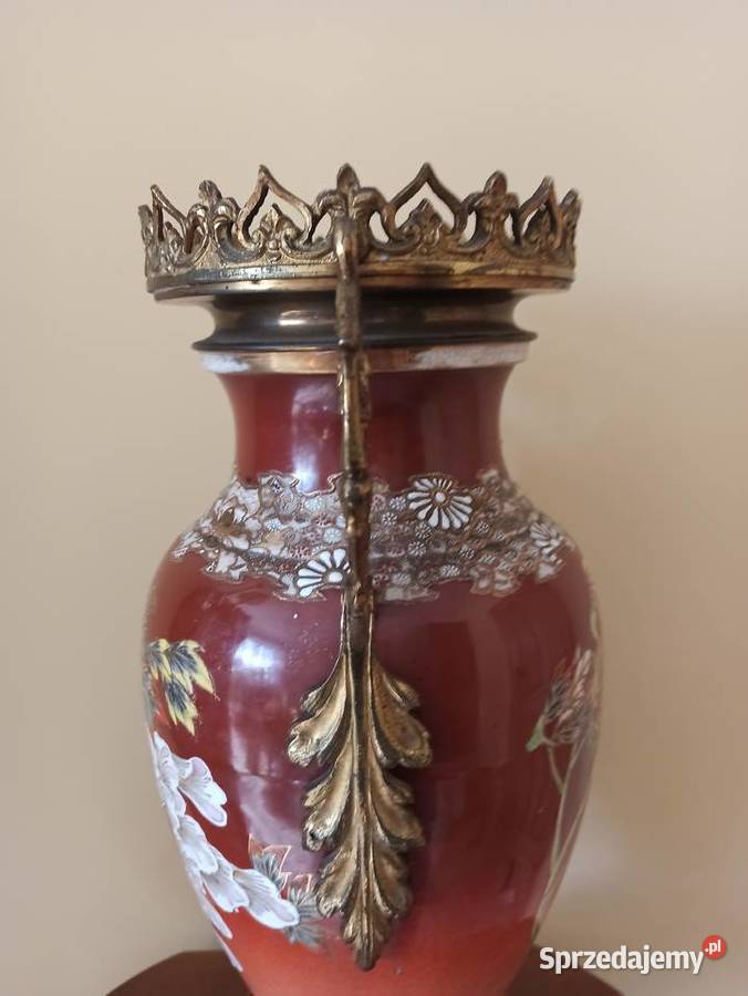 Waza porcelana brąz Napoleon III Budzyń